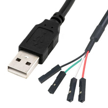 Load image into Gallery viewer, JUNSUNMAY USB 2.0 A to Female 4 Pin Dupont Motherboard Header Adapter Extender Cable, Length: 0.3m, USB Male, USB Female