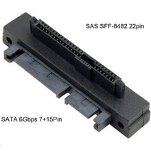 Load image into Gallery viewer, JUNSUNMAY SAS 22 Pin to 7 Pin + 15 Pin SATA Hard Disk Drive Raid Adapter