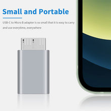Load image into Gallery viewer, JUNSUNMAY USB-C / Type-C Female to Male USB 3.0 Micro B Adapter Converter, 1 PCS, 2 PCS