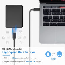 Load image into Gallery viewer, JUNSUNMAY USB-C / Type-C Female to Male USB 3.0 Micro B Adapter Converter, 1 PCS, 2 PCS