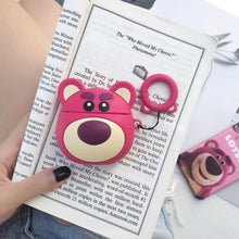 Load image into Gallery viewer, Red Bear Airpods Protective Case Bluetooth Earphone Storage Box Silicone Ring Rope Anti-drop Bag
