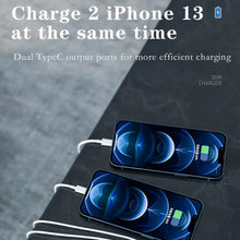 Load image into Gallery viewer, 35W PD3.0 USB-C / Type-C Dual Port Charger for iPhone / iPad Series, US Plug, EU Plug