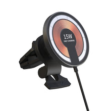 Load image into Gallery viewer, T09 2 in 1 Transparent Car Magnetic Wireless Charger 15W Fast Charging Stand, T09