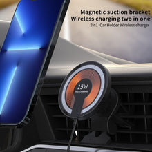 Load image into Gallery viewer, T09 2 in 1 Transparent Car Magnetic Wireless Charger 15W Fast Charging Stand, T09
