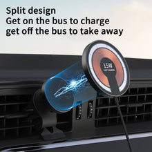 Load image into Gallery viewer, T09 2 in 1 Transparent Car Magnetic Wireless Charger 15W Fast Charging Stand, T09