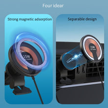 Load image into Gallery viewer, T09 2 in 1 Transparent Car Magnetic Wireless Charger 15W Fast Charging Stand, T09
