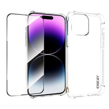 Load image into Gallery viewer, ENKAY Hat-Prince Transparent TPU Shockproof Phone Case with Glass Film