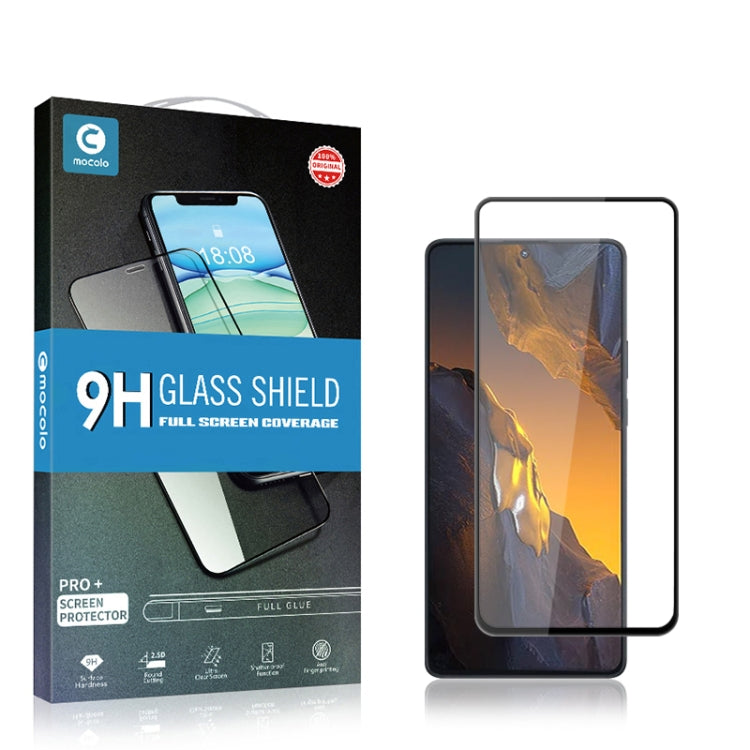 For Xiaomi POCO F5 mocolo 0.33mm 9H 2.5D Full Glue Tempered Glass Film, For Xiaomi POCO F5