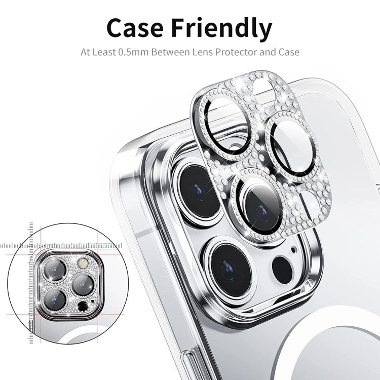 For iPhone 12 Pro Max ENKAY Hat-Prince Blink Diamond Camera Lens Aluminium Alloy Tempered Glass Film, For iPhone 12 Pro Max