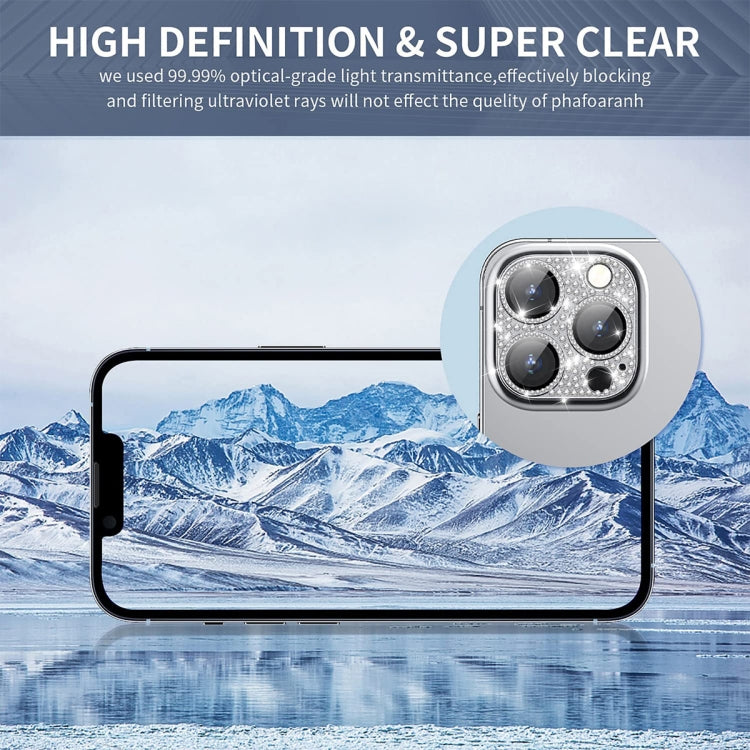 For iPhone 12 Pro Max ENKAY Hat-Prince Blink Diamond Camera Lens Aluminium Alloy Tempered Glass Film, For iPhone 12 Pro Max