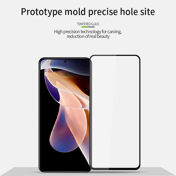 MOFI 9H 2.5D Full Screen Tempered Glass Film, For Xiaomi Redmi 12 5G, For Xiaomi Poco F5, For Xiaomi Redmi Note 12T Pro, For Xiaomi Poco F5 Pro, For Xiaomi Redmi Note 12R Pro