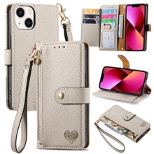 Load image into Gallery viewer, Love Zipper Lanyard Leather Phone Case, For iPhone 14 Pro Max, For iPhone 7 / 8 / SE 2022, For iPhone 13 Pro Max, For iPhone 13 Pro, For iPhone 13, For iPhone 12 / 12 Pro, For iPhone 12 Pro Max, For iPhone 11 Pro Max