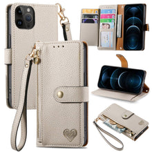 Load image into Gallery viewer, Love Zipper Lanyard Leather Phone Case, For iPhone 14 Pro Max, For iPhone 7 / 8 / SE 2022, For iPhone 13 Pro Max, For iPhone 13 Pro, For iPhone 13, For iPhone 12 / 12 Pro, For iPhone 12 Pro Max, For iPhone 11 Pro Max