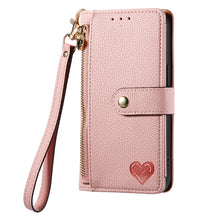 Load image into Gallery viewer, Love Zipper Lanyard Leather Phone Case, For iPhone 11, For iPhone 11 Pro, For iPhone XR, For iPhone XS Max, For iPhone 7 Plus / 8 Plus, For iPhone 6 Plus / 6s Plus, For iPhone 6 / 6s
