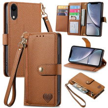 Load image into Gallery viewer, Love Zipper Lanyard Leather Phone Case, For iPhone 11, For iPhone 11 Pro, For iPhone XR, For iPhone XS Max, For iPhone 7 Plus / 8 Plus, For iPhone 6 Plus / 6s Plus, For iPhone 6 / 6s