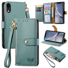 Load image into Gallery viewer, Love Zipper Lanyard Leather Phone Case, For iPhone 11, For iPhone 11 Pro, For iPhone XR, For iPhone XS Max, For iPhone 7 Plus / 8 Plus, For iPhone 6 Plus / 6s Plus, For iPhone 6 / 6s