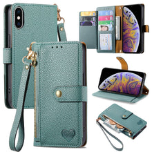 Load image into Gallery viewer, Love Zipper Lanyard Leather Phone Case, For iPhone 11, For iPhone 11 Pro, For iPhone XR, For iPhone XS Max, For iPhone 7 Plus / 8 Plus, For iPhone 6 Plus / 6s Plus, For iPhone 6 / 6s