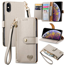 Load image into Gallery viewer, Love Zipper Lanyard Leather Phone Case, For iPhone 11, For iPhone 11 Pro, For iPhone XR, For iPhone XS Max, For iPhone 7 Plus / 8 Plus, For iPhone 6 Plus / 6s Plus, For iPhone 6 / 6s
