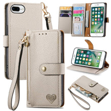 Load image into Gallery viewer, Love Zipper Lanyard Leather Phone Case, For iPhone 11, For iPhone 11 Pro, For iPhone XR, For iPhone XS Max, For iPhone 7 Plus / 8 Plus, For iPhone 6 Plus / 6s Plus, For iPhone 6 / 6s