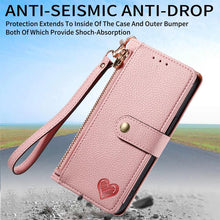 Load image into Gallery viewer, Love Zipper Lanyard Leather Phone Case, For iPhone 17e / 16e, For iPhone 17 Pro Max, For iPhone 17 Pro, For iPhone 17, For iPhone Air, For iPhone 16 Pro Max, For iPhone 16 Pro, For iPhone 16 Plus