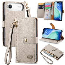 Load image into Gallery viewer, Love Zipper Lanyard Leather Phone Case, For iPhone 17e / 16e, For iPhone 17 Pro Max, For iPhone 17 Pro, For iPhone 17, For iPhone Air, For iPhone 16 Pro Max, For iPhone 16 Pro, For iPhone 16 Plus