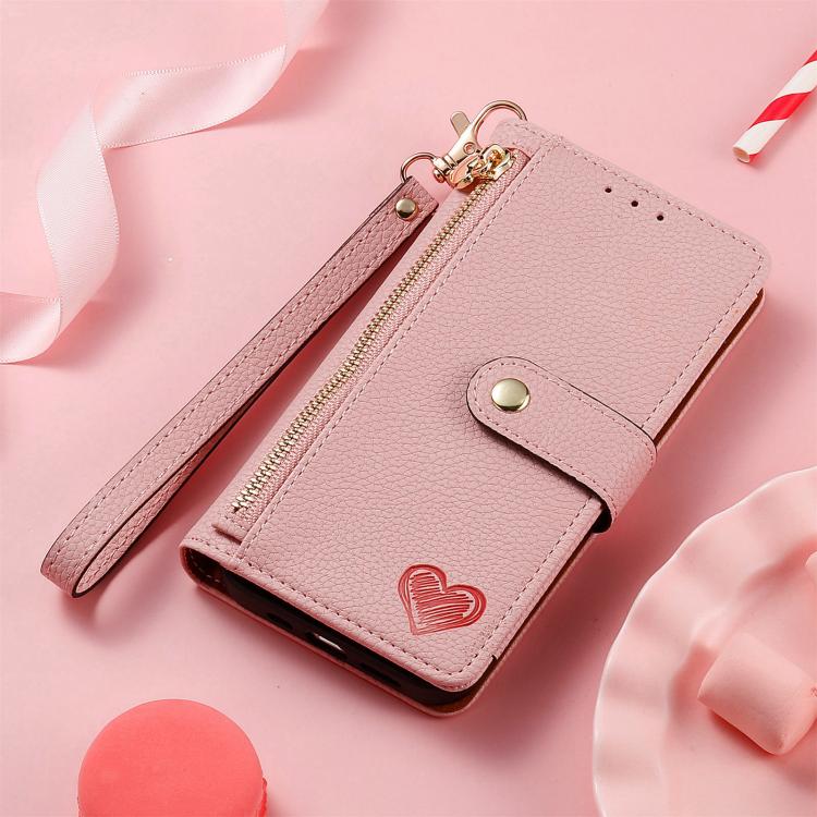 Love Zipper Lanyard Leather Phone Case, For iPhone 18 Pro / 17 Pro, For iPhone 18 Pro Max / 17 Pro Max, For iPhone 17e / 16e, For iPhone 17, For iPhone Air, For iPhone 16 Pro Max, For iPhone 16 Pro, For iPhone 16 Plus