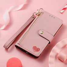 Load image into Gallery viewer, Love Zipper Lanyard Leather Phone Case, For iPhone 18 Pro / 17 Pro, For iPhone 18 Pro Max / 17 Pro Max, For iPhone 17e / 16e, For iPhone 17, For iPhone Air, For iPhone 16 Pro Max, For iPhone 16 Pro, For iPhone 16 Plus