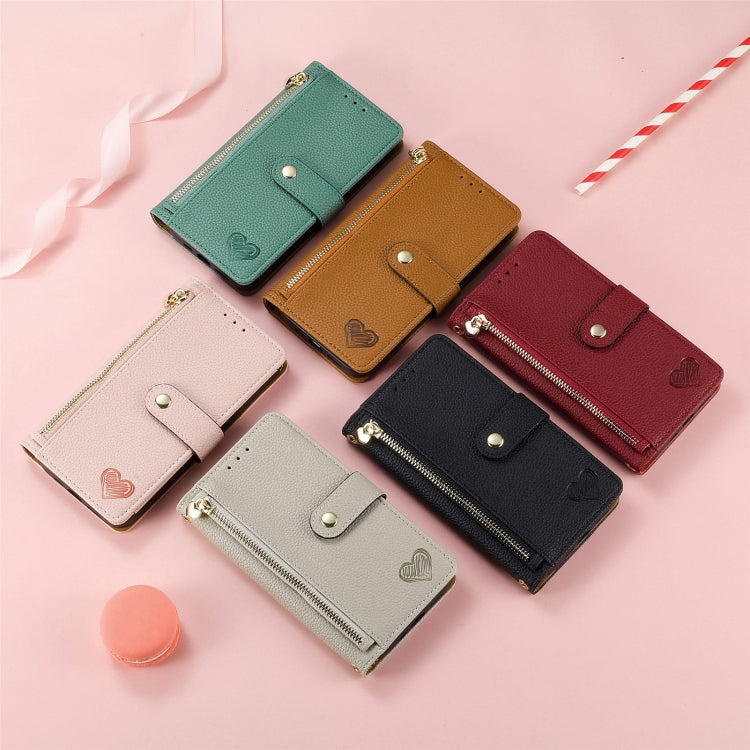 Love Zipper Lanyard Leather Phone Case, For iPhone 18 Pro / 17 Pro, For iPhone 18 Pro Max / 17 Pro Max, For iPhone 17e / 16e, For iPhone 17, For iPhone Air, For iPhone 16 Pro Max, For iPhone 16 Pro, For iPhone 16 Plus