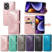 Load image into Gallery viewer, Mandala Flower Embossed Leather Phone Case, For Xiaomi Poco F5