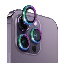 Load image into Gallery viewer, NORTHJO Camera Lens Tempered Glass CD Vein Metal Ring Film, For iPhone 14 Pro / 14 Pro Max