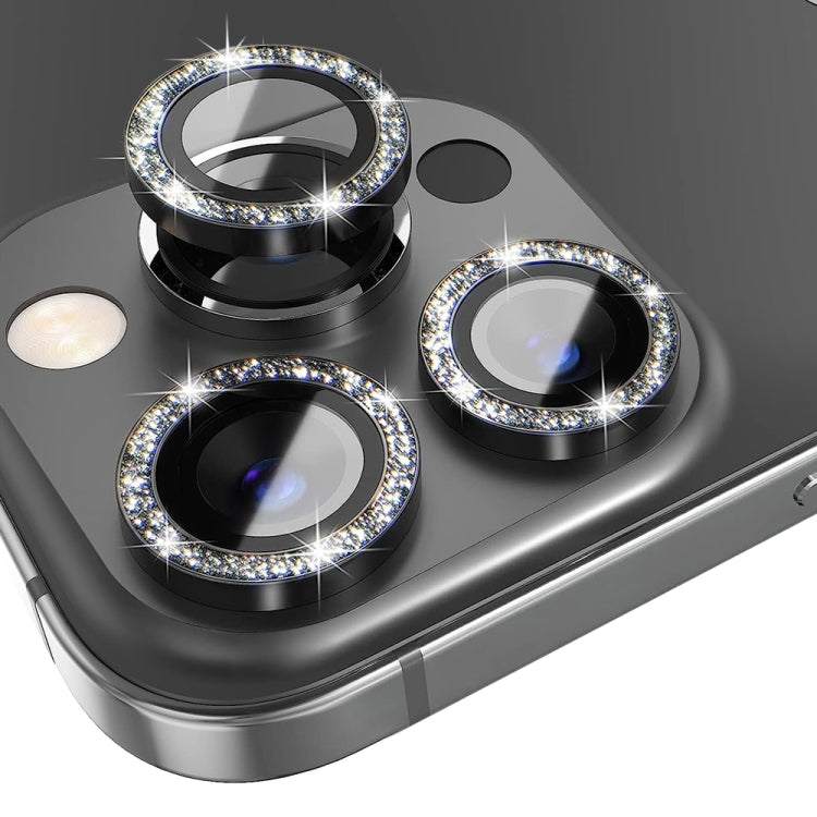 NORTHJO Camera Lens Tempered Glass Bling Glitter Metal Ring Film, For iPhone 14 Pro / 14 Pro Max