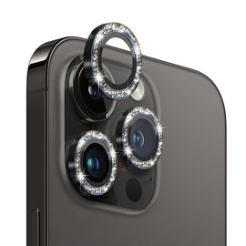 NORTHJO Camera Lens Tempered Glass Bling Glitter Metal Ring Film, For iPhone 14 Pro / 14 Pro Max