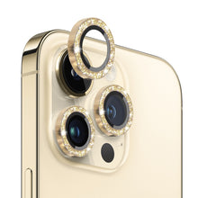 Load image into Gallery viewer, NORTHJO Camera Lens Tempered Glass Bling Glitter Metal Ring Film, For iPhone 14 Pro / 14 Pro Max