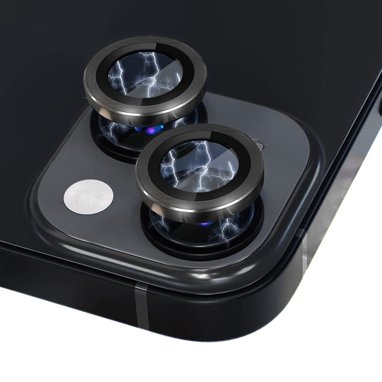 NORTHJO Camera Lens Protector Tempered Glass CD Vein Metal Ring Film, For iPhone 14 / 14 Plus
