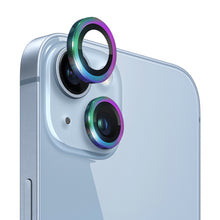 Load image into Gallery viewer, NORTHJO Camera Lens Protector Tempered Glass CD Vein Metal Ring Film, For iPhone 14 / 14 Plus