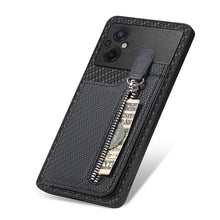 Load image into Gallery viewer, Carbon Fiber Vertical Flip Zipper Phone Case, For Xiaomi POCO M5 4G, For Redmi Note 11T Pro 5G, For Redmi 10C, For Redmi Note 11 4G, For Redmi 10, For Redmi Note 10 4G