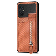 Load image into Gallery viewer, Carbon Fiber Vertical Flip Zipper Phone Case, For Xiaomi POCO M5 4G, For Redmi Note 11T Pro 5G, For Redmi 10C, For Redmi Note 11 4G, For Redmi 10, For Redmi Note 10 4G
