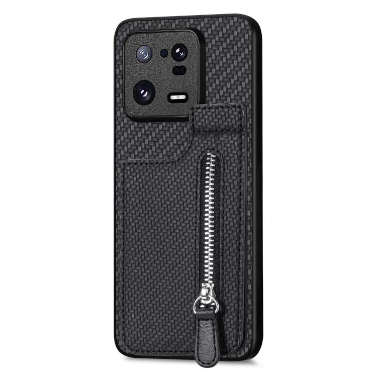 Carbon Fiber Vertical Flip Zipper Phone Case, For Redmi 15C 5G / 4G Glodal 171mm, For Xiaomi 15T, For Redmi K80 Pro / Poco F7 Ultra, For Redmi K80 / Poco F7 Pro, For Redmi Turbo 4, For Xiaomi Poco X7 Pro, For Redmi Note 12 5G, For Xiaomi 13 Pro        ...