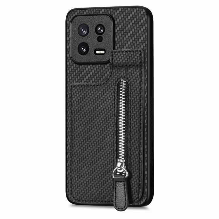 Carbon Fiber Vertical Flip Zipper Phone Case, For Redmi 15C 5G / 4G Glodal 171mm, For Xiaomi 15T, For Redmi K80 Pro / Poco F7 Ultra, For Redmi K80 / Poco F7 Pro, For Redmi Turbo 4, For Xiaomi Poco X7 Pro, For Redmi Note 12 5G, For Xiaomi 13 Pro        ...