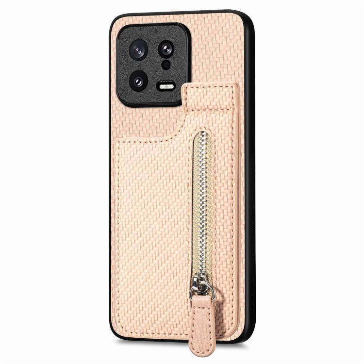 Carbon Fiber Vertical Flip Zipper Phone Case, For Redmi 15C 5G / 4G Glodal 171mm, For Xiaomi 15T, For Redmi K80 Pro / Poco F7 Ultra, For Redmi K80 / Poco F7 Pro, For Redmi Turbo 4, For Xiaomi Poco X7 Pro, For Redmi Note 12 5G, For Xiaomi 13 Pro        ...
