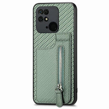 Load image into Gallery viewer, Carbon Fiber Vertical Flip Zipper Phone Case, For Xiaomi POCO M5 4G, For Redmi Note 11T Pro 5G, For Redmi 10C, For Redmi Note 11 4G, For Redmi 10, For Redmi Note 10 4G