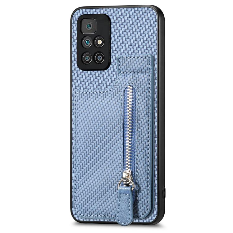 Carbon Fiber Vertical Flip Zipper Phone Case, For Xiaomi 12T, For Xiaomi POCO M5 4G, For Redmi Note 11T Pro 5G, For Redmi 10C, For Redmi Note 11 4G, For Redmi 10, For Redmi Note 10 4G