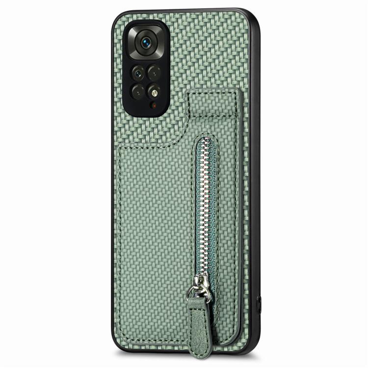 Carbon Fiber Vertical Flip Zipper Phone Case, For Xiaomi 12T, For Xiaomi POCO M5 4G, For Redmi Note 11T Pro 5G, For Redmi 10C, For Redmi Note 11 4G, For Redmi 10, For Redmi Note 10 4G