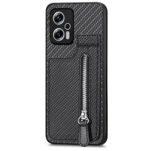 Load image into Gallery viewer, Carbon Fiber Vertical Flip Zipper Phone Case, For Xiaomi POCO M5 4G, For Redmi Note 11T Pro 5G, For Redmi 10C, For Redmi Note 11 4G, For Redmi 10, For Redmi Note 10 4G