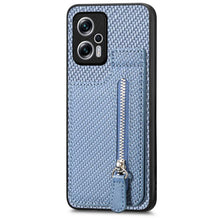 Load image into Gallery viewer, Carbon Fiber Vertical Flip Zipper Phone Case, For Xiaomi POCO M5 4G, For Redmi Note 11T Pro 5G, For Redmi 10C, For Redmi Note 11 4G, For Redmi 10, For Redmi Note 10 4G