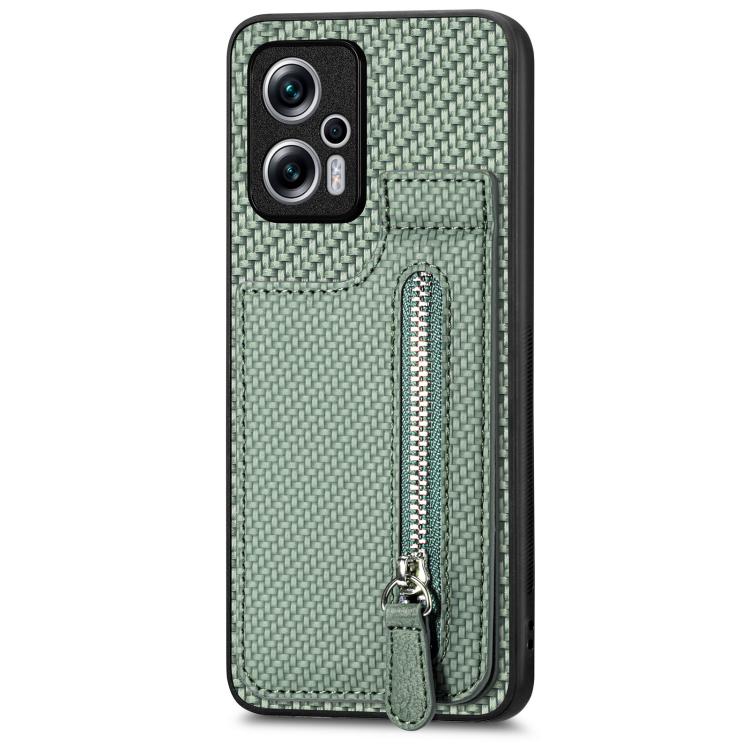 Carbon Fiber Vertical Flip Zipper Phone Case, For Xiaomi 12T, For Xiaomi POCO M5 4G, For Redmi Note 11T Pro 5G, For Redmi 10C, For Redmi Note 11 4G, For Redmi 10, For Redmi Note 10 4G