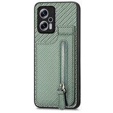 Load image into Gallery viewer, Carbon Fiber Vertical Flip Zipper Phone Case, For Xiaomi POCO M5 4G, For Redmi Note 11T Pro 5G, For Redmi 10C, For Redmi Note 11 4G, For Redmi 10, For Redmi Note 10 4G