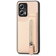 Load image into Gallery viewer, Carbon Fiber Vertical Flip Zipper Phone Case, For Xiaomi POCO M5 4G, For Redmi Note 11T Pro 5G, For Redmi 10C, For Redmi Note 11 4G, For Redmi 10, For Redmi Note 10 4G