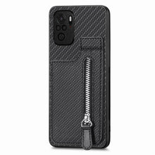 Load image into Gallery viewer, Carbon Fiber Vertical Flip Zipper Phone Case, For Xiaomi 12T, For Xiaomi POCO M5 4G, For Redmi Note 11T Pro 5G, For Redmi 10C, For Redmi Note 11 4G, For Redmi 10, For Redmi Note 10 4G