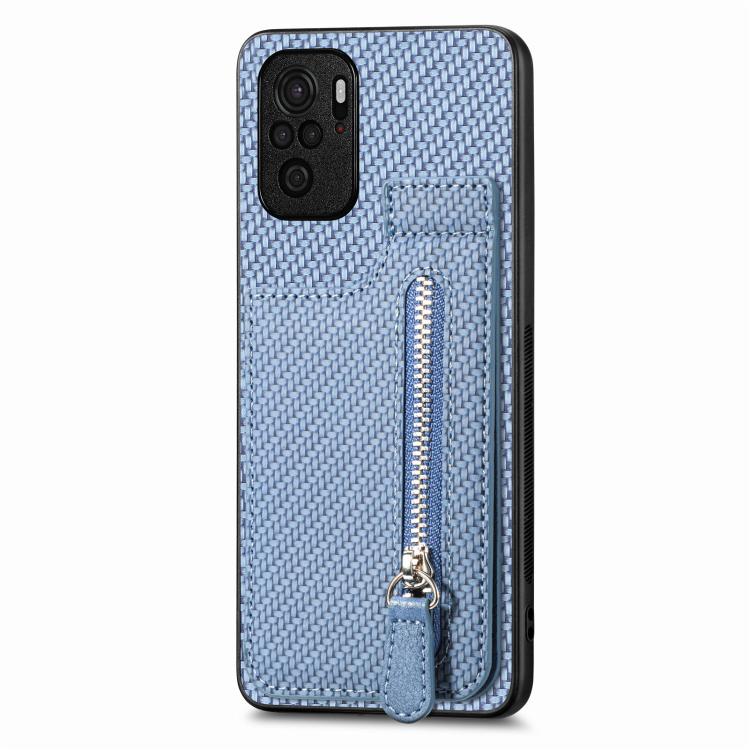 Carbon Fiber Vertical Flip Zipper Phone Case, For Xiaomi 12T, For Xiaomi POCO M5 4G, For Redmi Note 11T Pro 5G, For Redmi 10C, For Redmi Note 11 4G, For Redmi 10, For Redmi Note 10 4G